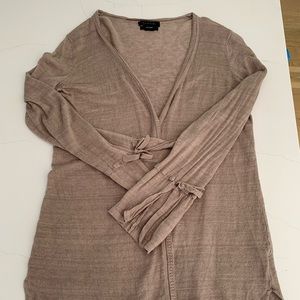 Tahari linen cardigan wheat colour